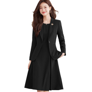 Women's Suit Set 2026 Spring Autumn Elegant Professional Two Piece Suit And Dress Business Wear Worsted Anti Wrinkle Short Skirt - Product Image 5