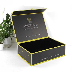 Wholesale Custom Printed Handmade Luxury Rigid Paper Cardboard Black Simple <b>Empty</b> Magnetic Closure <b>Gift</b> <b>Box</b> - Product Image 1
