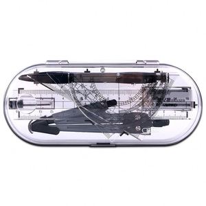 Math Geometry Kit School <b>Office</b> Supplies Compass Ruler Kits Students <b>Drawing</b> Tool Protractor Set With Storage Box - Product Image 5