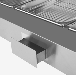 Nuova Vetrina Riscaldata Elettrica a 2 Ripiani in Argento, Larghezza 1,8M, Controllo Digitale Intelligente della Temperatura per <span class=keywords><strong>Hamburger</strong></span>, <span class=keywords><strong>Pizza</strong></span> e Fritti - Product Image 5