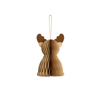 Vente en gros d'ornements de Noël personnalisés en papier 3D, rennes et elans, écologiques, aimants réutilisables, couleur intégrale, à suspendre sur table