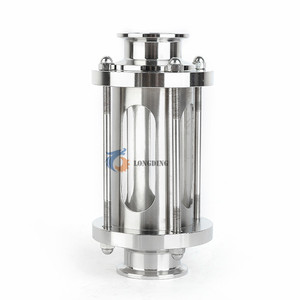 304 316L صحي الفولاذ المقاوم للصدأ ثلاثي المشبك مستقيم نوع البصر الزجاج - Product Image 1
