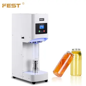 Автоматическая машина для запечатывания консервных банок для Жестяной Крышки фруктовых напитков, герметичный запайщик, FEST