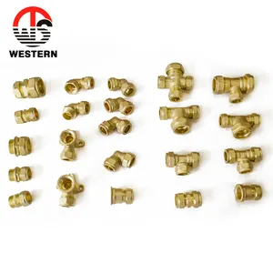 Trung Quốc Nam Nữ Chủ Đề Khuỷu Tay Tee Ống Kết Nối 10Mm Rèn Brass Compression Ferrule Ống Ống, Phụ Kiện