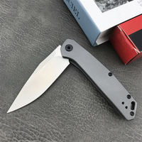 Couteau pliant de poche de qualité industrielle avec manche en acier inoxydable 440, lame 8Cr13Mov, dureté 58HRC, couteau tactique de camping EDC OEM