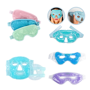 쿨링 젤 비즈 아이 마스크 개인 라벨 쿨링 비드 젤 아이 마스크 비즈니스 선물로 젤 팩 포함 - Product Image 3