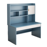 Bureau d'ordinateur de bureau pour chambre à coucher, bureau d'étude simple, bureau d'écriture, table intégrée avec bibliothèque et étagère combinées