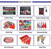 Vente d'usine Guirlande de fanions triangulaires 20*30cm 100% Polyester Imprimé Numérique Personnalisable pour le Football Mondial