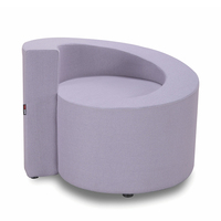 Petite chaise de loisirs simple rembourrée et douce Ensemble de sièges en tissu de bureau coloré Meubles pour salle de réception collaborative