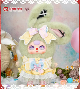 Poupées en vinyle en peluche moelleuse de lapin enchanté 400% Baby Three-Lolita's Dream dans des robes à volants de rêve, boîte mystère à l'aveugle - Product Image 4