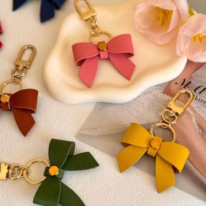 Handcrafted PU Leather Bow Keychain Purse <b>Charm</b> Bowknot Keychain Creative <b>Keyring</b> Key Holder Bag Pendant Valentines Party Favor - Product Image 4