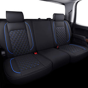 Fundas de Asiento de Coche en Oferta 2023 para <span class=keywords><strong>Chevy</strong></span> Silverado 1500 2500 3500 HD Crew Cab 2007-2021, Fundas de Asiento de Coche Personalizadas de Cuero - Product Image 3