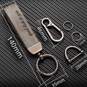 Sáng tạo Đa Năng Móc Chìa Khóa Ô Tô Da PU Thời Trang Nam Nữ Quà Tặng Móc Khóa Phụ Kiện Ô Tô - Product Image 4