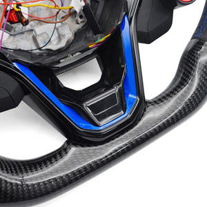 Volants pour <span class=keywords><strong>Volkswagen</strong></span> VW <span class=keywords><strong>Golf</strong></span> <span class=keywords><strong>8</strong></span> GTI <span class=keywords><strong>GTE</strong></span> POLO Passat TRoc avec écran LED, volant en fibre de carbone - Product Image 4