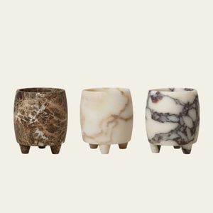 STONEKOCC D10x13CM Portavelas de Aromaterapia de Lujo de Mármol Natural Hecho a Mano Ecológico con Base en Forma de Jarra y Almacenamiento de Artículos Diversos - Product Image 2