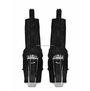 Botas de Tacón Alto Transparentes Unisex para Hombre, Lido Minimal Grill Beatle, 130 mm, Botas Chelsea de Cuero Genuino, Botas de Plataforma de Cuero - Product Image 3