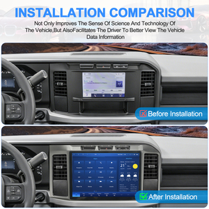 Autoradio GPS multimédia Android avec écran 13,2 pouces style Tesla, CarPlay, lecteur DVD pour Ford F250 2020-2026 - Product Image 4