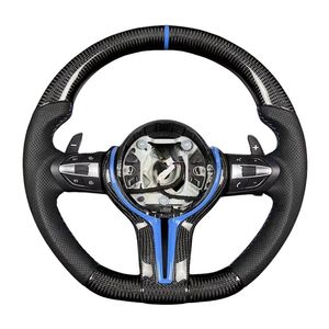 Volante de Fibra de Carbono con Pantalla LED M Calefactada Personalizada para <span class=keywords><strong>BMW</strong></span> M2 M3 M4 M5 F10 F50 F30 F32 F80 F82 F90 E90 E92 E60 E63 G20 G30 - Product Image 3