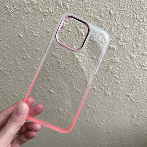 Mỏng Trong Suốt Chống-Scratch Điện Thoại Trường Hợp <span class=keywords><strong>Gradient</strong></span> Mạ Ống Kính Khung Cảm Ứng Mềm Mại Rõ Ràng <span class=keywords><strong>TPU</strong></span> Bìa Đối Với iPhone 17 16 15 14 Pro Max - Product Image 6