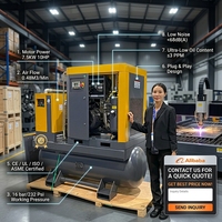 Compresseur d'air à vis PM VSD à fréquence variable 4-en-1 de 15 kW, 22 kW, 16 bars, 20 bars, 25 bars, certifié CE, pour machine de découpe laser