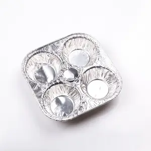 200ml mikrowelle einweg aluminium folie muffin pfannen 4 fach einweg kuchen fach