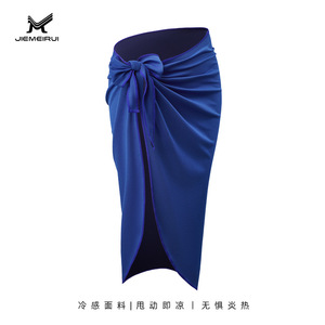 Vestido cruzado Jiemeirui, talla única, azul real, fresco, para la playa - Product Image 1