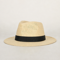 Sombrero de Paja Panamá Fedora para Hombre, Estilo Caballero, para Primavera/Verano, Protección Solar, Viajes, Pesca, Casual, Aire Libre