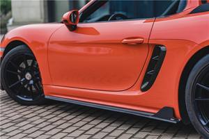 Falda lateral de fibra de carbono para Porsche Cayman <span class=keywords><strong>Boxster</strong></span>, falda lateral de <span class=keywords><strong>718</strong></span> GTS para Porsche 981 Cayman <span class=keywords><strong>Boxster</strong></span> <span class=keywords><strong>718</strong></span>-2016, 2021 - Product Image 6