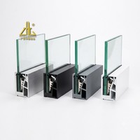 Profilé en U en aluminium anodisé sur mesure pour système de cloison en verre, vente en gros d'usine