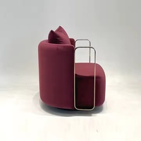 Fauteuil pivotant moderne de luxe RH en velours avec structure en acier inoxydable doré pour salon, villa, hôtel/hall