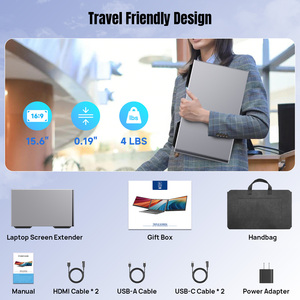 <span class=keywords><strong>Monitor</strong></span> Portátil Triple Ultrafino P7 de 15.6 Pulgadas para Laptop con Pantalla IPS FHD 1080P, Extensor de <span class=keywords><strong>Monitor</strong></span> Portátil para Laptops de 13-17 Pulgadas - Product Image 6