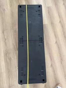 Troli Dorong Baja Berat Enam Roda Model U-Boat, Platform Troli Utilitas, Kapasitas 400kg, Keranjang Belanja Merah - Product Image 4