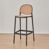 Chaise de salle à manger en plastique de haute qualité, style design nordique, avec dossier, pour salle à manger, bar, café, restauration intérieure