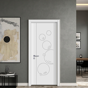 Puerta Exterior Antirrobo Minimalista de Madera Blanca TECHTOP para Apartamentos y Uso Comercial, Resistente al Fuego 1.5h, Núcleo Reforzado de Seguridad - Product Image 2