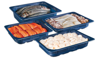 Machine d'emballage automatique multi-têtes SW-T1 pour aliments surgelés, crevettes, squillages et crevettes de mer en barquettes