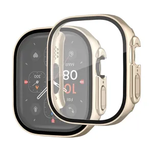 Vidrio + cubierta para <span class=keywords><strong>Apple</strong></span> <span class=keywords><strong>Watch</strong></span> <span class=keywords><strong>Ultra</strong></span> Case 49mm parachoques templado Protector <span class=keywords><strong>de</strong></span> pantalla pulsera para iWatch Band Accesorios - Product Image 6