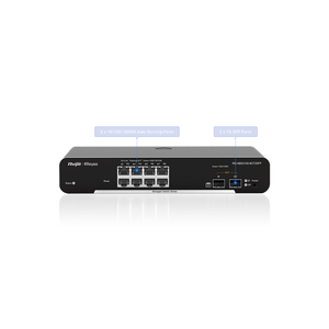 Commutateur Ethernet géré L2 L3 8 ports SFP Reyee RG-NBS3100-8GT2SFP, montage en rack, pour les réseaux d'entreprise, de vidéosurveillance et de campus - Product Image 4