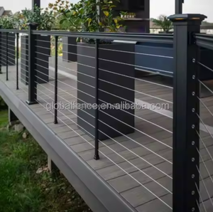 Clôture en aluminium robuste Reilbu J pour escaliers de <span class=keywords><strong>terrasse</strong></span> et balustrades, garde-corps de balcon et de <span class=keywords><strong>terrasse</strong></span> - Product Image 5
