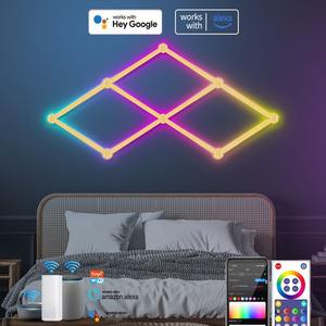 Mesa de Juego RGB Symphony Patchwork con Luz Ambiental, Conexión Wifi, Bluetooth, Aplicación de Pared, PC, Constellation Quantum Pickup Graffiti - Product Image 4