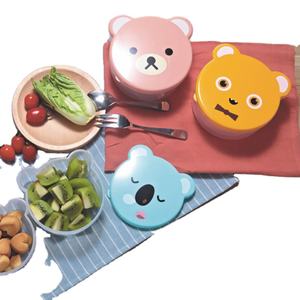 Paquete <span class=keywords><strong>de</strong></span> 4 osos <span class=keywords><strong>de</strong></span> dibujos animados para niños, regalo <span class=keywords><strong>de</strong></span> cocina, aperitivos, fruta, comida suplementaria, vajilla portátil para niños, fiambrera, contenedor <span class=keywords><strong>de</strong></span> almacenamiento - Product Image 2