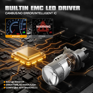 Brieyes Auto A10 Mini projecteur haute puissance H4 50W Plug & Play ampoule LED pour moto 5000LM feux de croisement 6000K AC/DC9V-60V - Product Image 5