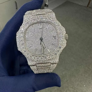 Ventas directas del fabricante de gama alta VVS Mossanite Watch Honeycomb Ice Set Luxury Hip Hop <span class=keywords><strong>Binbin</strong></span> Reloj personalizado 5711 - Product Image 1