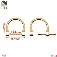 Boucle en D détachable 23 mm 19 mm en alliage de zinc avec connecteur à vis pour sangle de sac à main