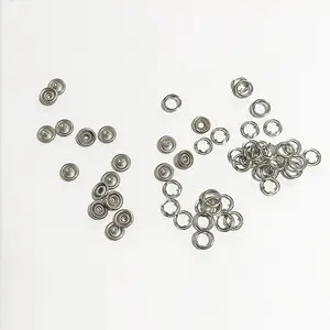Bottone a pressione con anello in metallo in acciaio inossidabile