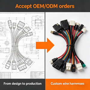 Arnés de cableado de controlador de bicicleta eléctrica profesional Conectores de montaje de cable impermeables Conductor de cobre certificado UL OEM - Product Image 4