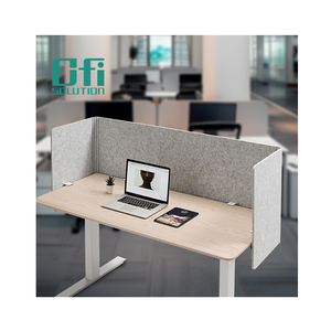 Écran de bureau en polyester écologique en forme de U Ofisolution, décoration moderne, cloison acoustique de bureau - Product Image 1