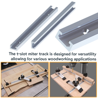 Rail en T en aluminium de 10-120 cm pour outils industriels et d'architecture, profil en T, rail de mitrage, rail en T en alliage d'aluminium pour banc de travail en bois