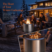 Barbecues d'extérieur en acier inoxydable 304 Natural Gifts, brûleurs à bois sans fumée
