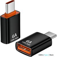 Adaptateur OTG de charge rapide 6A Type-C vers USB 3.1 pour synchronisation de données PD, compatible avec Huawei et la plupart des téléphones et tablettes Android USB-C