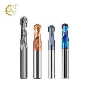2 Flutes Ballnose End Mills Cutter 1/8 Inch 3/8 Shank Ball Nose Router Bits For Wood Woodworking